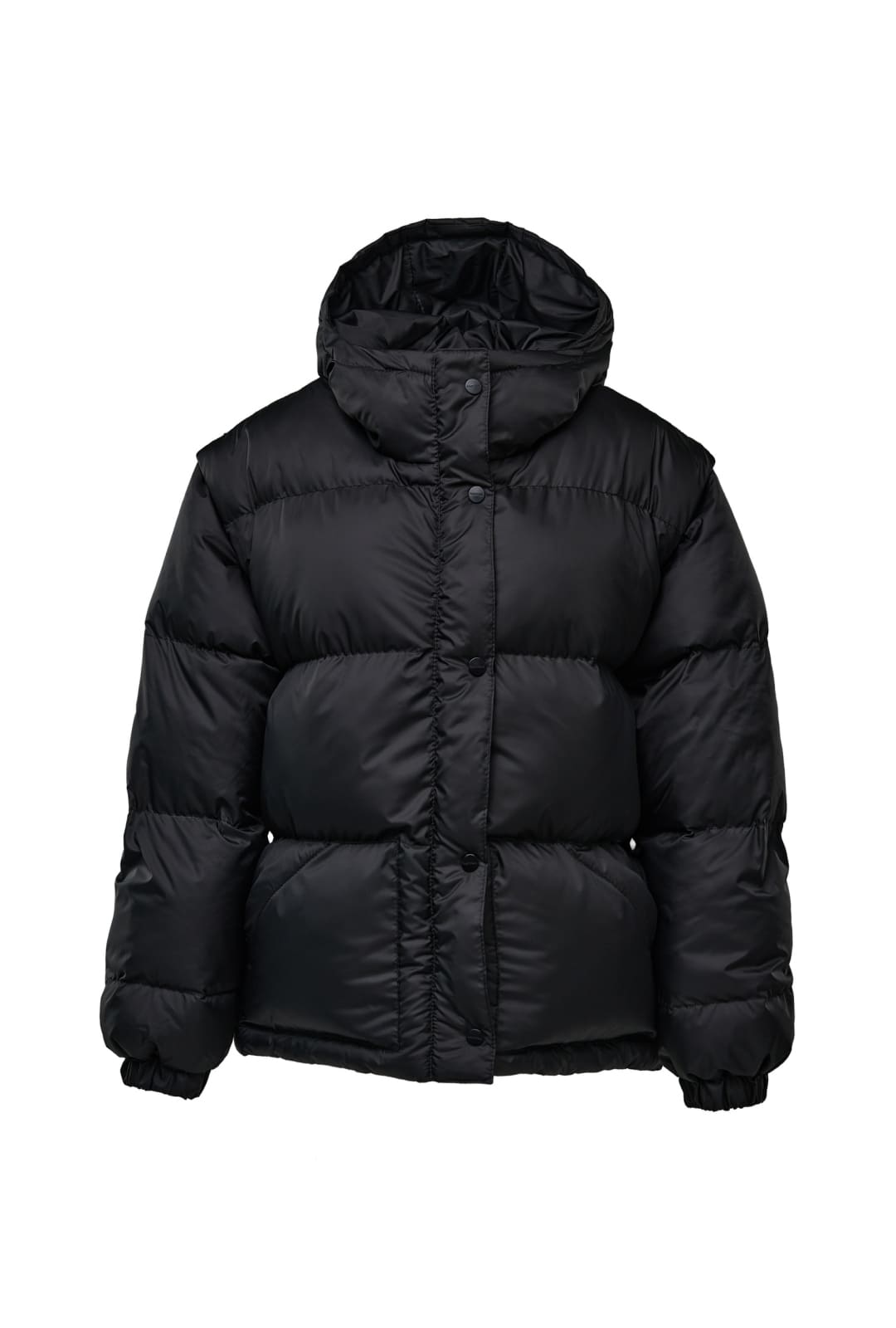 Пуховик Marymax трансформер з накладними карманами чорний - Зображення 3